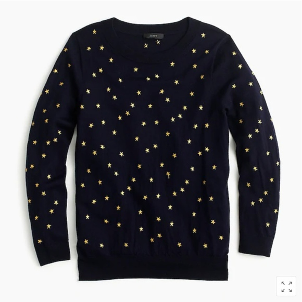 J.Crew Tippi sweater in embroidered stars